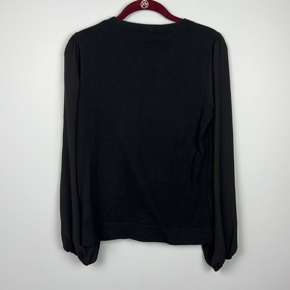 J Crew NWT black bow neck women’s XS sweater - Picture 6 of 7